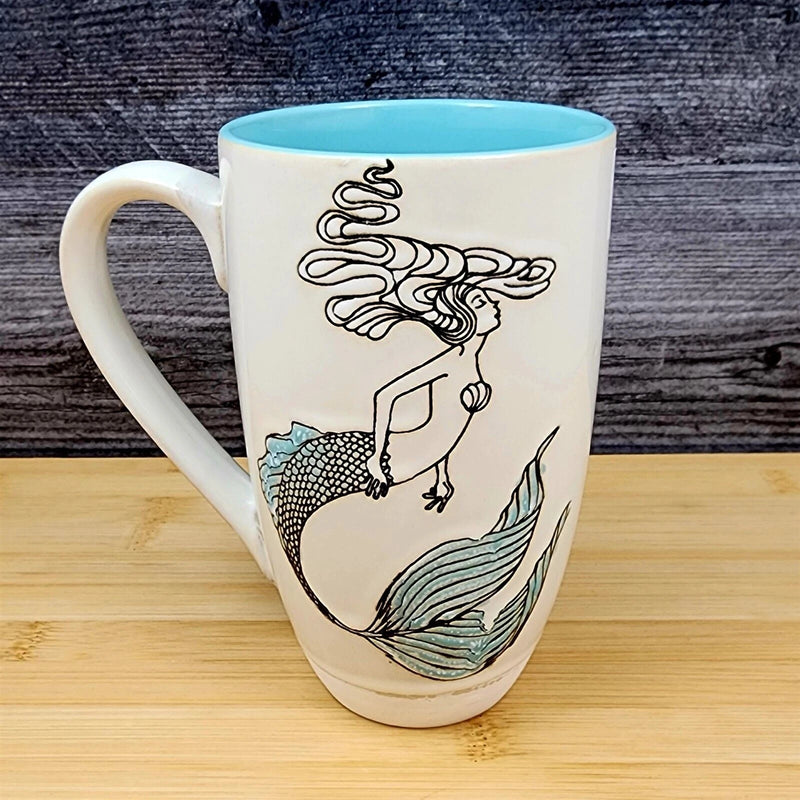 Load image into Gallery viewer, Coffee Mug with Mermaid 18oz (532ml) Tall Beverage Tea Cup Sea Life By Blue Sky