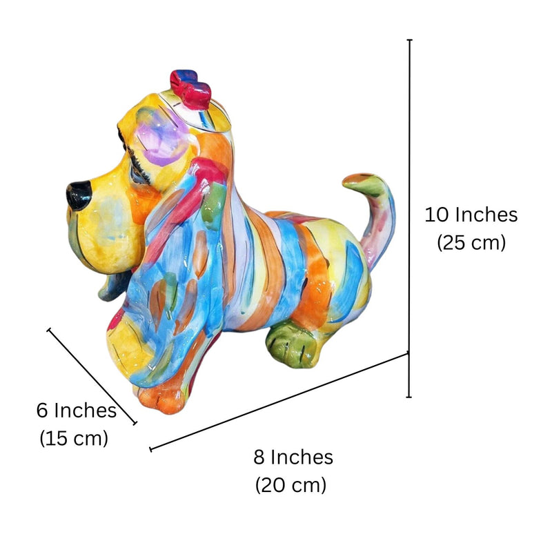 Load image into Gallery viewer, Basset Hound Dog Teapot Décor Ceramics Animal Tea Pot Blue Sky Heather Goldminc