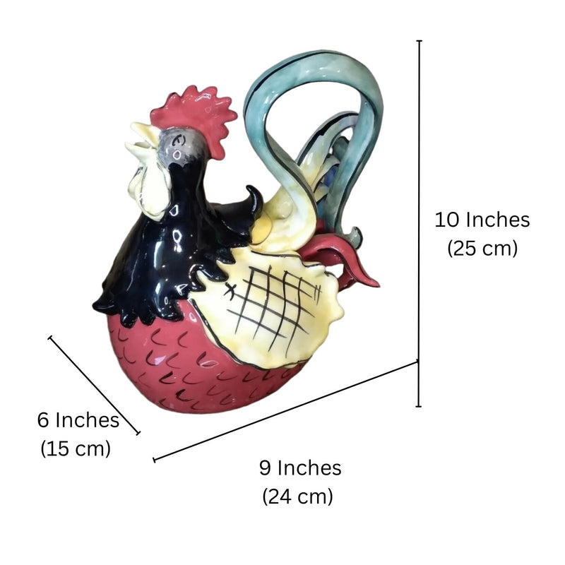 Load image into Gallery viewer, Alberto Alto Rooster Teapot Farm Animal Cermics Tea Pot Home Décor by Blue Sky