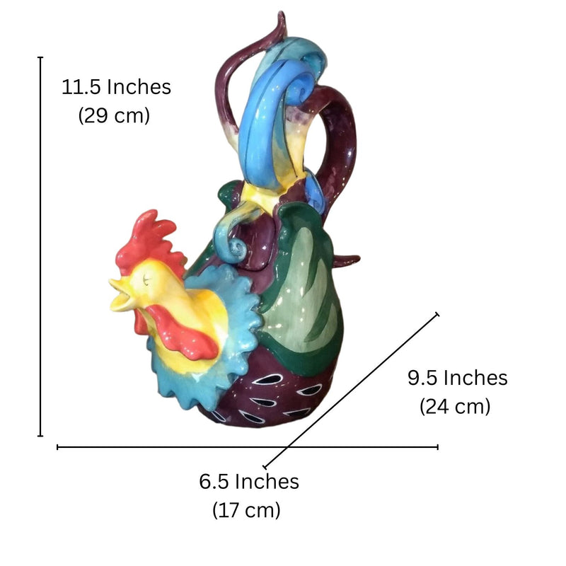 Load image into Gallery viewer, Earl Bass Rooster Teapot Ceramics Farm Animal Tea pot Decor by Blue Sky