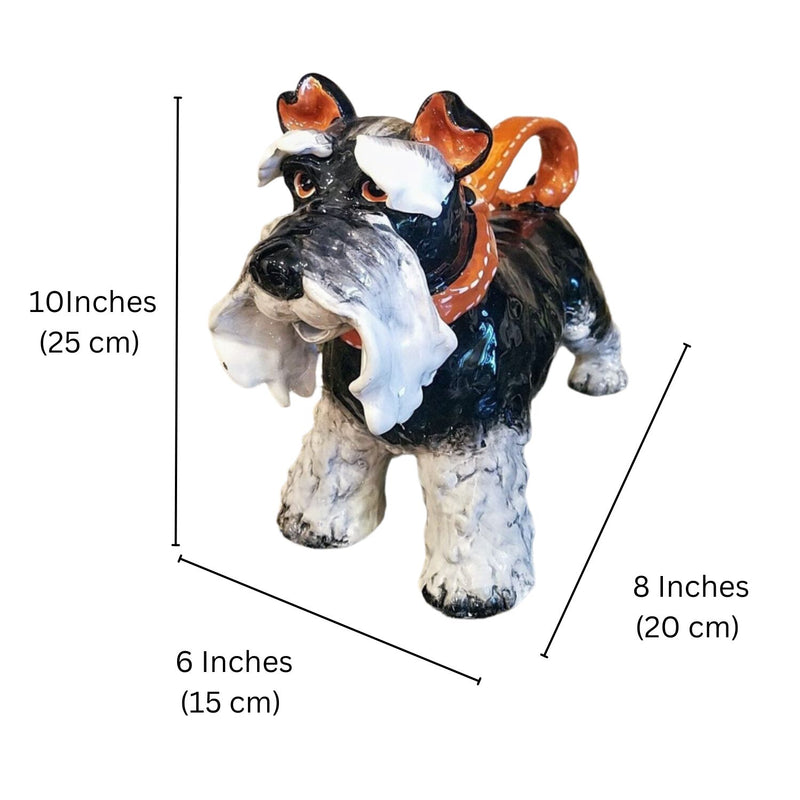 Load image into Gallery viewer, Grey Terrier Dog Teapot Ceramics Blue Sky Heather Goldminc Tea Pot Animal Decor