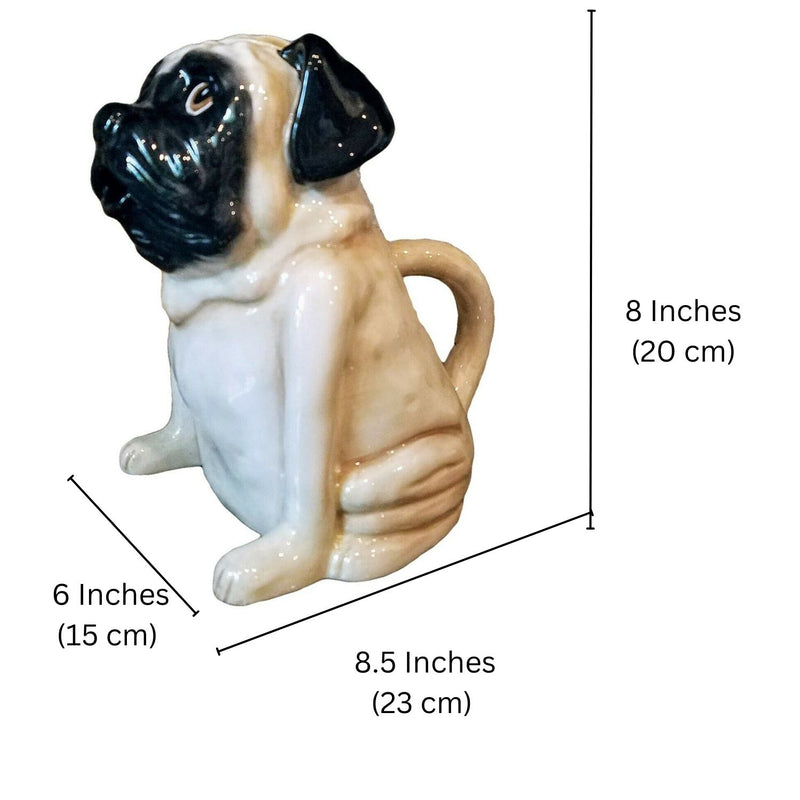 Load image into Gallery viewer, Chinese Pug Teapot Carlin Dog Animal Tea Pot Blue Sky Heather Goldminc Ceramics