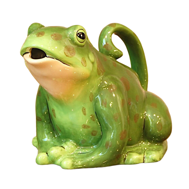 Load image into Gallery viewer, Green Frog Teapot Decorative Animal Décor Tea Pot Ceramics by Blue Sky Clayworks