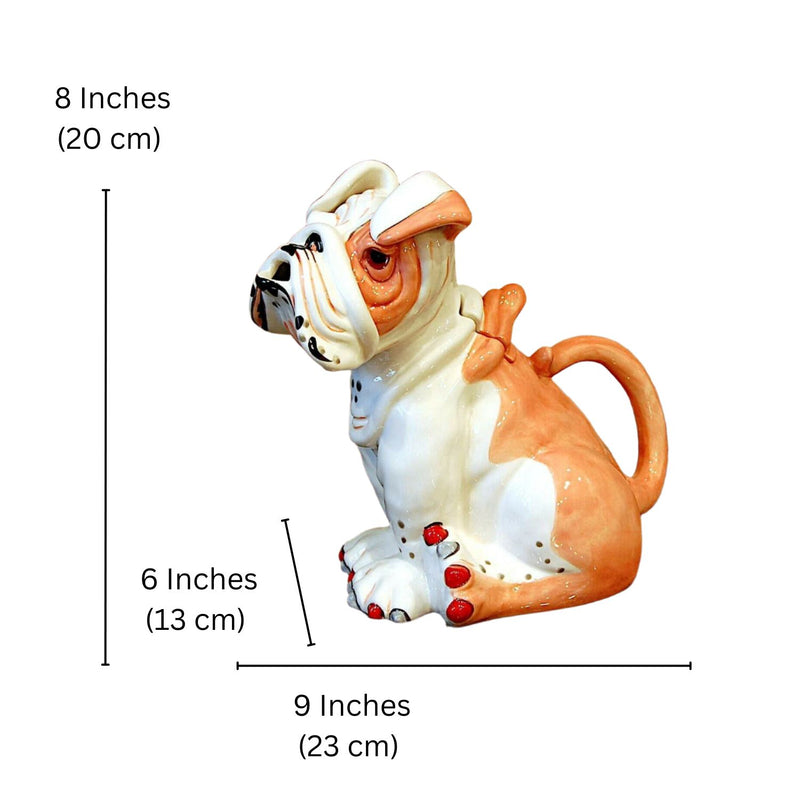 Load image into Gallery viewer, Sweet Pea Bull Dog Teapot Collectible Animal Ceramics Décor Blue Sky Clayworks