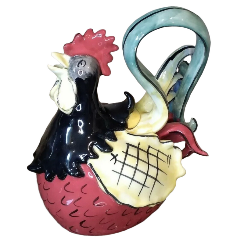 Load image into Gallery viewer, Alberto Alto Rooster Teapot Farm Animal Cermics Tea Pot Home Décor by Blue Sky