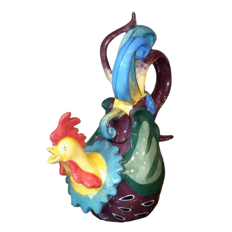 Load image into Gallery viewer, Earl Bass Rooster Teapot Ceramics Farm Animal Tea pot Decor by Blue Sky