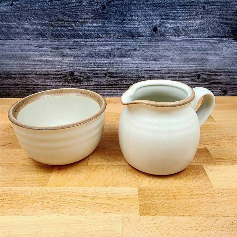 Load image into Gallery viewer, Noritake Madera Ivory Creamer and Sugar Set 8474 Stoneware Dinnerware Tableware