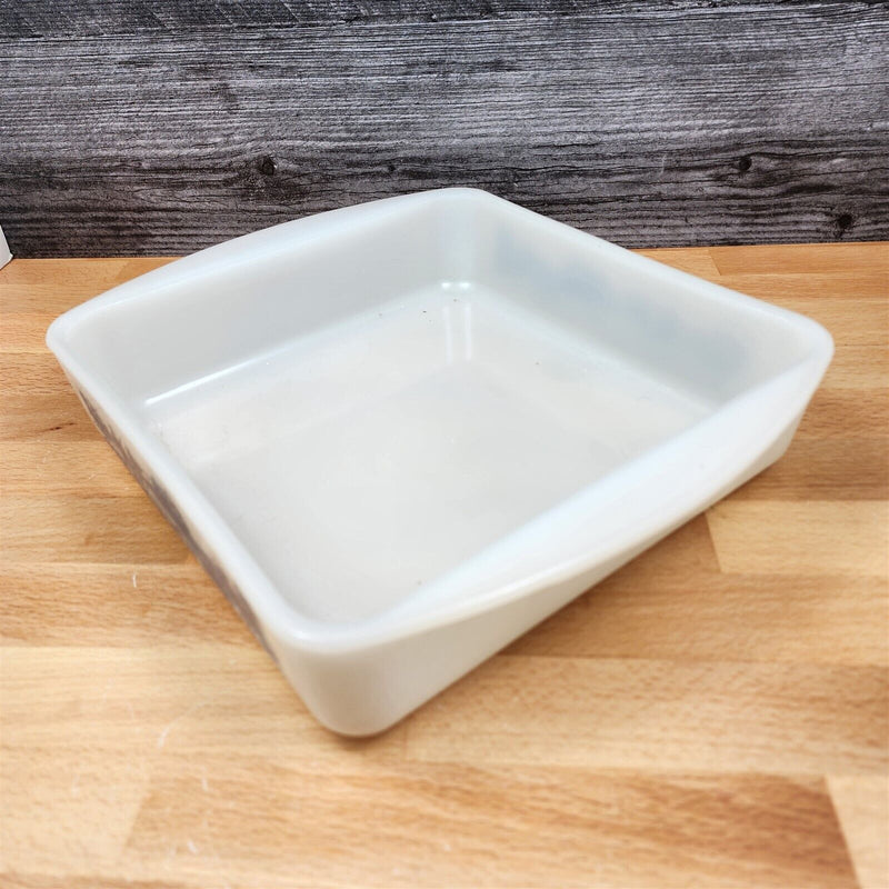 Load image into Gallery viewer, Glassbake Milk White Glass Hunter Currier & Ives J2288 Casserole Baking Pan