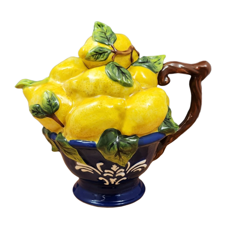 Load image into Gallery viewer, Lemon Teapot by Blue Sky Clayworks Heather Goldminc Floral Ceramic Decor Tea Pot