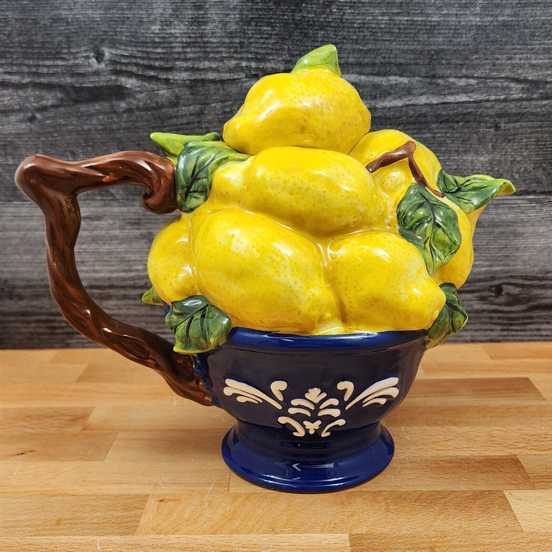 Load image into Gallery viewer, Lemon Teapot by Blue Sky Clayworks Heather Goldminc Floral Ceramic Decor Tea Pot