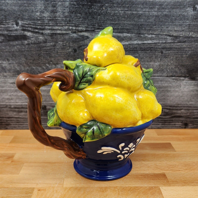 Load image into Gallery viewer, Lemon Teapot by Blue Sky Clayworks Heather Goldminc Floral Ceramic Decor Tea Pot