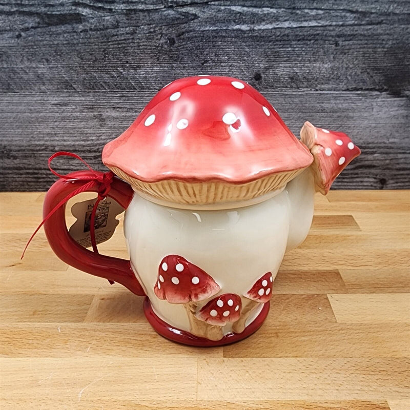 Load image into Gallery viewer, Mushroom Teapot by Blue Sky Heather Goldminc Ceramics Floral Decor Tea Pot