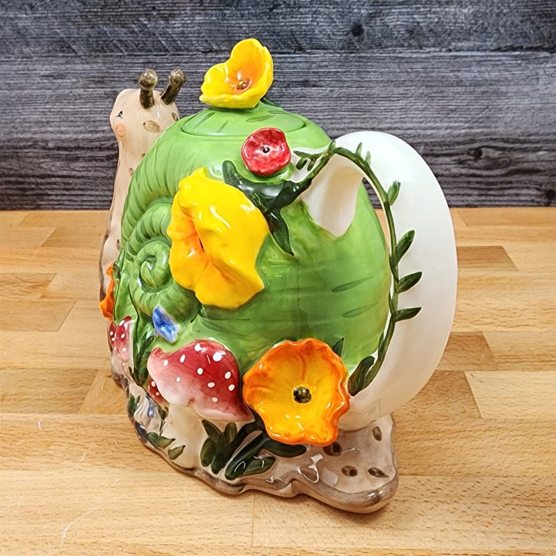 Load image into Gallery viewer, Snail Teapot Ceramics by Blue Sky Heather Goldminc Animal Decor Tea Pot
