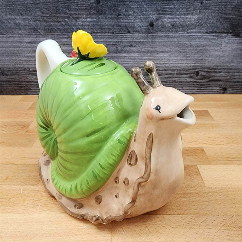 Load image into Gallery viewer, Snail Teapot Ceramics by Blue Sky Heather Goldminc Animal Decor Tea Pot