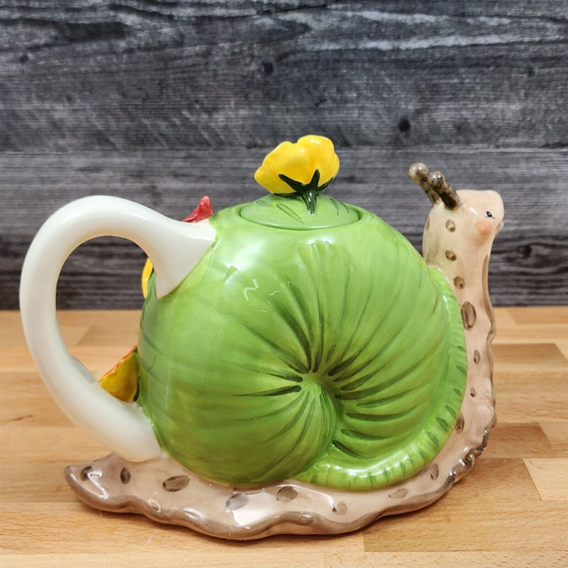Load image into Gallery viewer, Snail Teapot Ceramics by Blue Sky Heather Goldminc Animal Decor Tea Pot