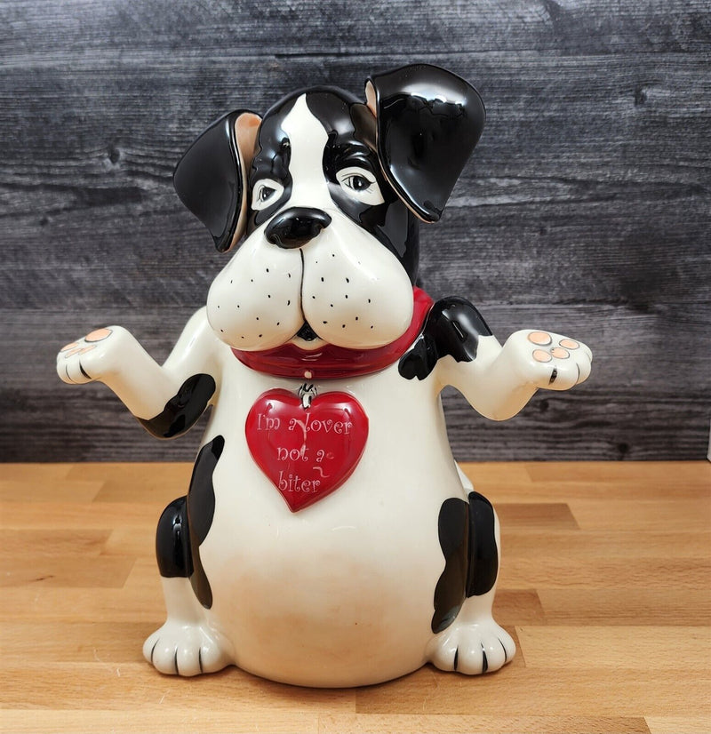 Load image into Gallery viewer, Dalmatian Love Dog Cookie Candy Treat Jar Canister Figurine by Blue Sky