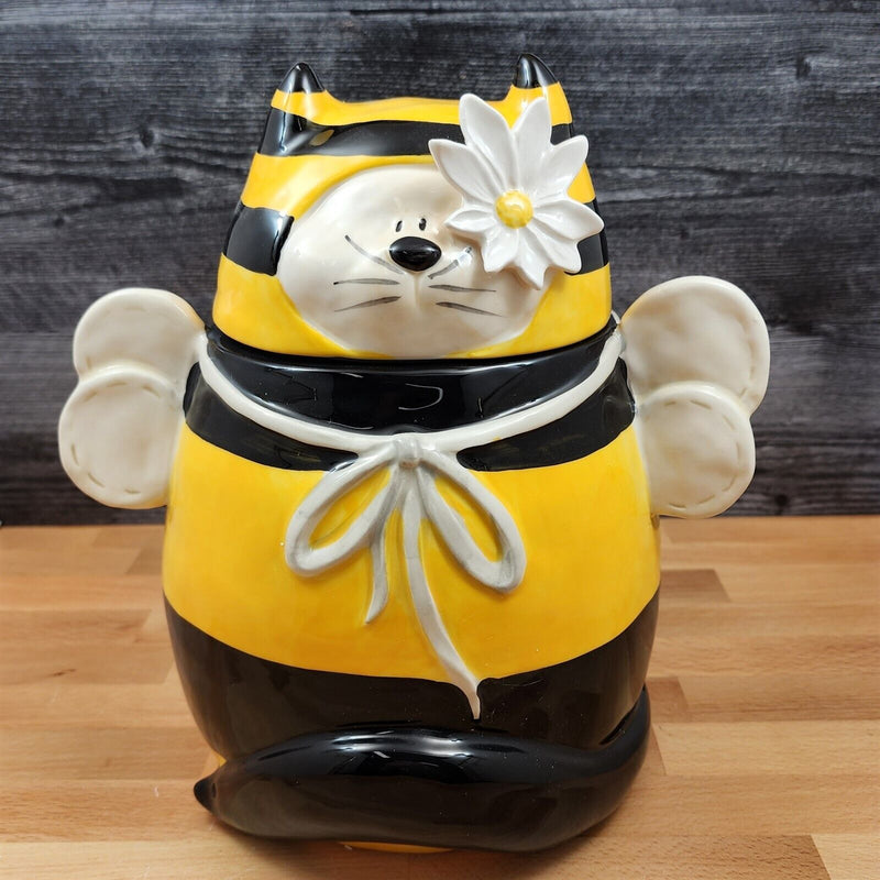 Load image into Gallery viewer, Bumble Cat Cookie Candy Treat Jar Canister Figurine by Blue Sky