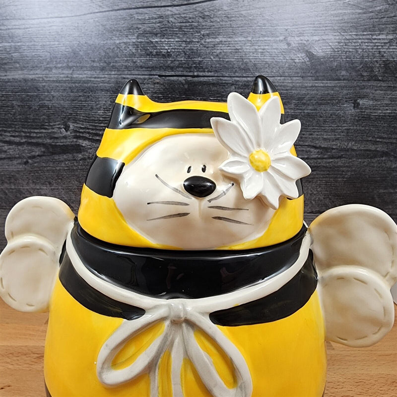 Load image into Gallery viewer, Bumble Cat Cookie Candy Treat Jar Canister Figurine by Blue Sky