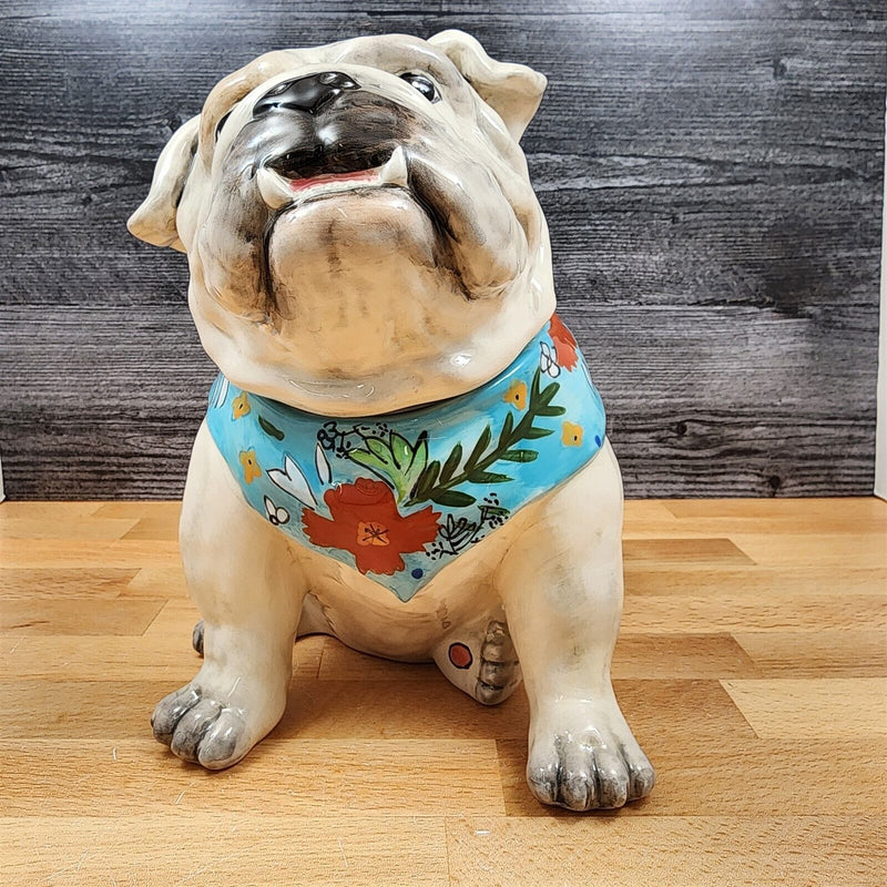 Load image into Gallery viewer, Penelope Bull Dog Cookie Candy Treat Jar Canister Figurine by Blue Sky