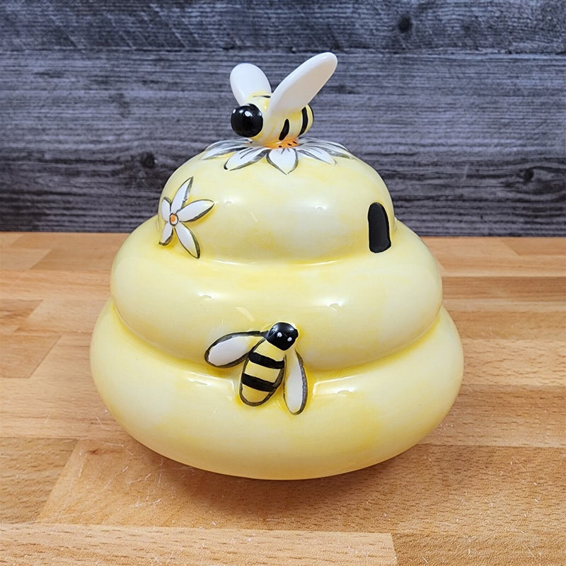 Load image into Gallery viewer, Bee Hive Honey Cookie Candy Treat Jar Canister Figurine by Blue Sky