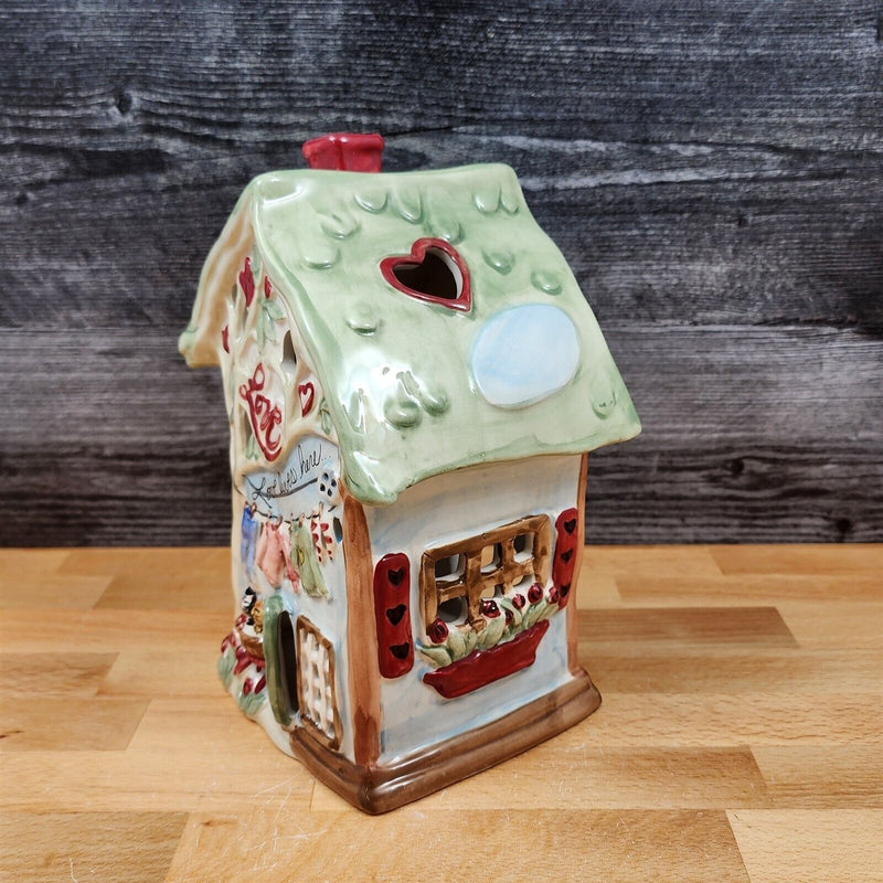 Load image into Gallery viewer, Love Lives Here Candle House Tealight Holder by Heather Goldminc & Blue Sky