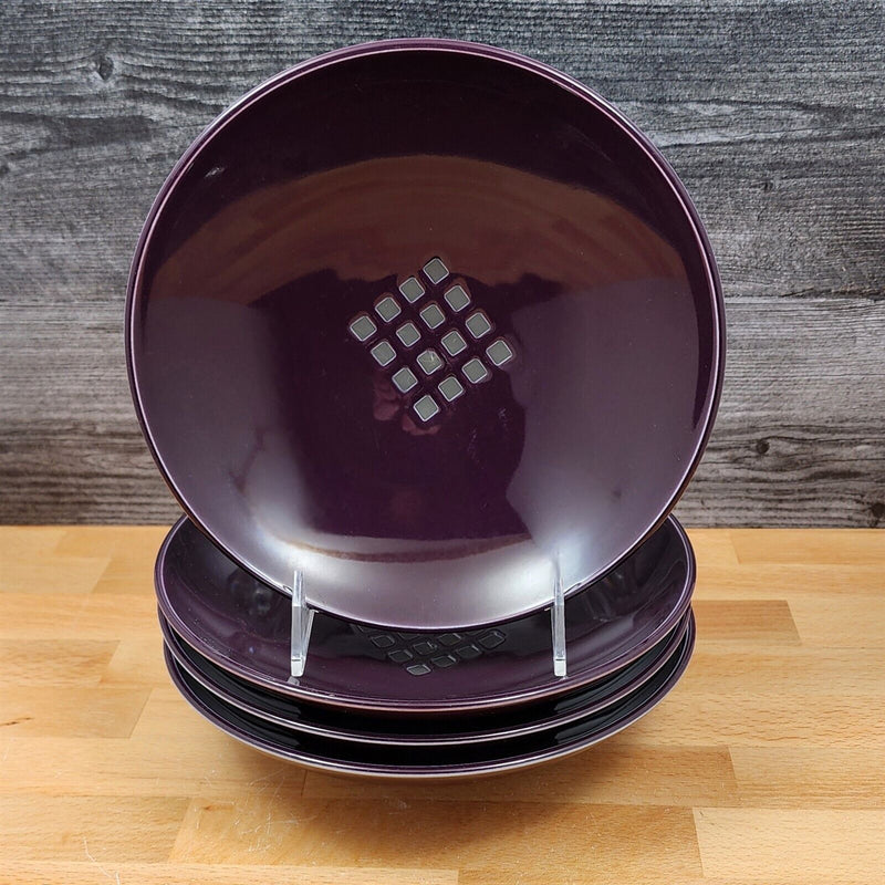 Load image into Gallery viewer, Mikasa Viewpoint Purple 4 Round Soup Cereal Bowl Set Potter's Art MK604 8-1/8"