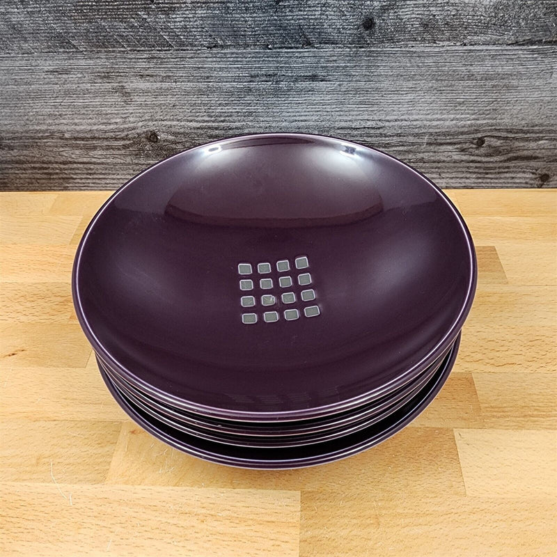 Load image into Gallery viewer, Mikasa Viewpoint Purple 4 Round Soup Cereal Bowl Set Potter's Art MK604 8-1/8"