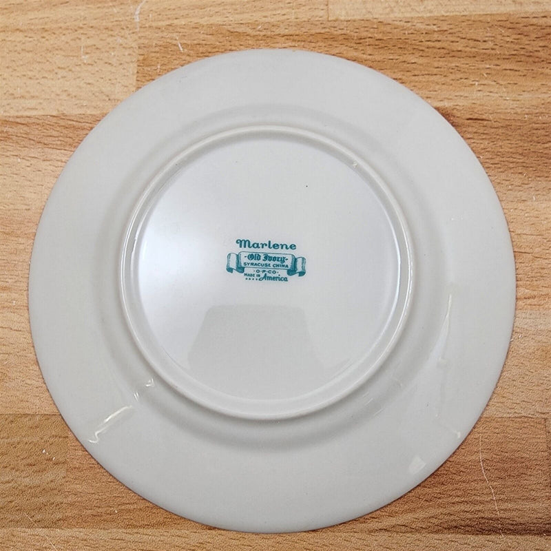 Load image into Gallery viewer, Marlene by Syracuse Bread & Butter 6.25" 4 Plate Set Old Ivory USA Made Ceramic