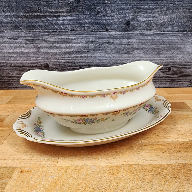 Load image into Gallery viewer, Marlene by Syracuse Gravy Boat with Attached Under Plate Ceramic Made In USA