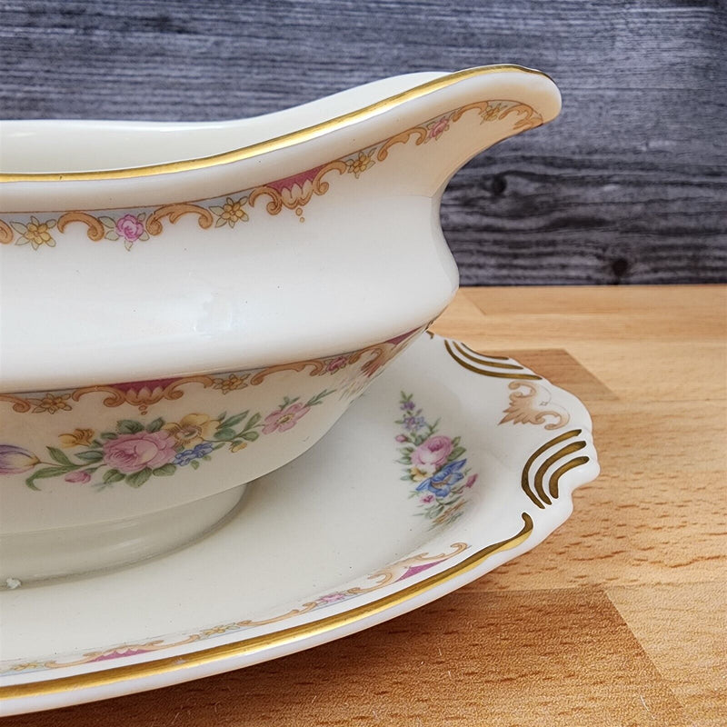 Load image into Gallery viewer, Marlene by Syracuse Gravy Boat with Attached Under Plate Ceramic Made In USA