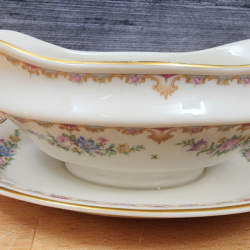 Load image into Gallery viewer, Marlene by Syracuse Gravy Boat with Attached Under Plate Ceramic Made In USA