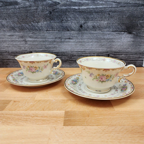 Marlene by Syracuse Footed Tea Cup & Saucer Set of 2 Mug Old Ivory Made In USA