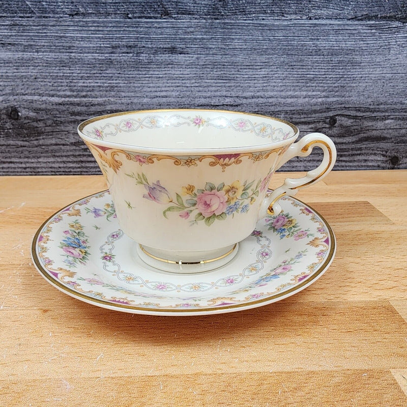 Load image into Gallery viewer, Marlene by Syracuse Footed Tea Cup & Saucer Set of 2 Mug Old Ivory Made In USA