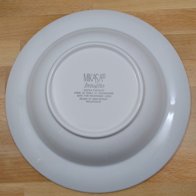 Load image into Gallery viewer, Mikasa Intaglio Fantazz Set of 2 Large Rim Ceramic Soup Bowl CAC6 John Bergen