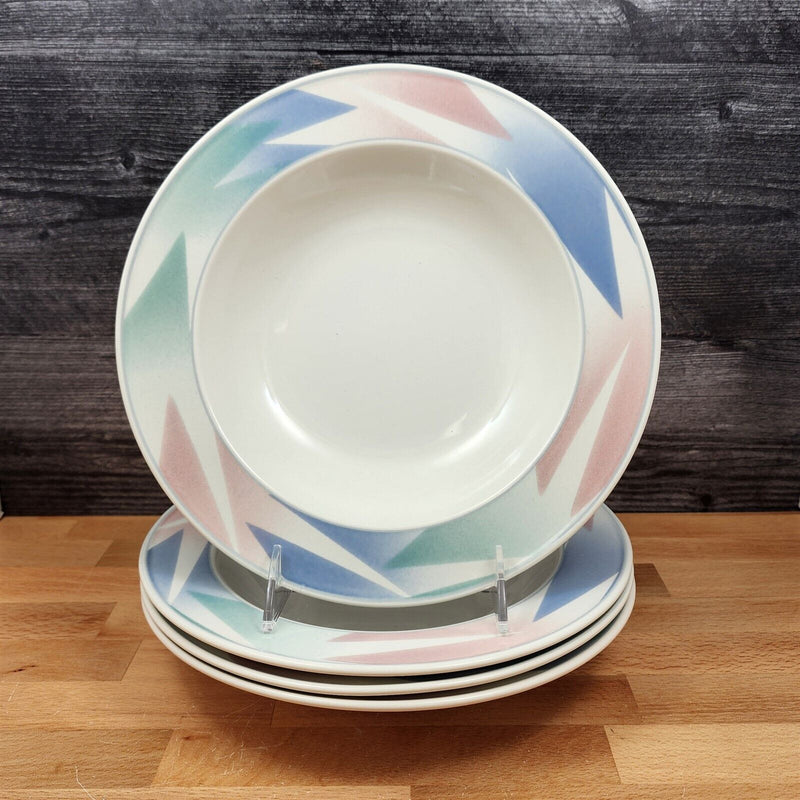 Load image into Gallery viewer, Mikasa Intaglio Fantazz Set of 4 Large Rim Ceramic Soup Bowl CAC6 John Bergen