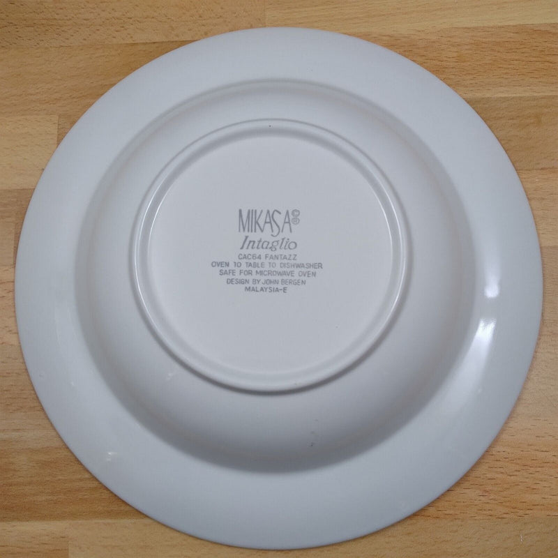 Load image into Gallery viewer, Mikasa Intaglio Fantazz Set of 4 Large Rim Ceramic Soup Bowl CAC6 John Bergen