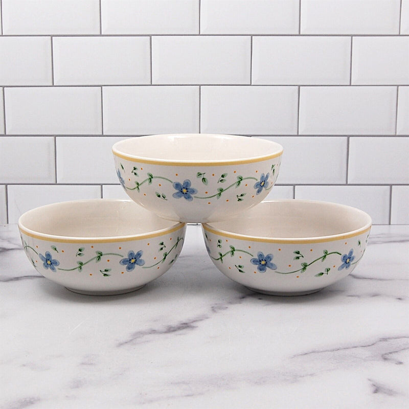 Load image into Gallery viewer, Pfaltzgraff Melissa Bowls Floral Set of 3 Soup Coupe Cereal Ceramic Dinnerware