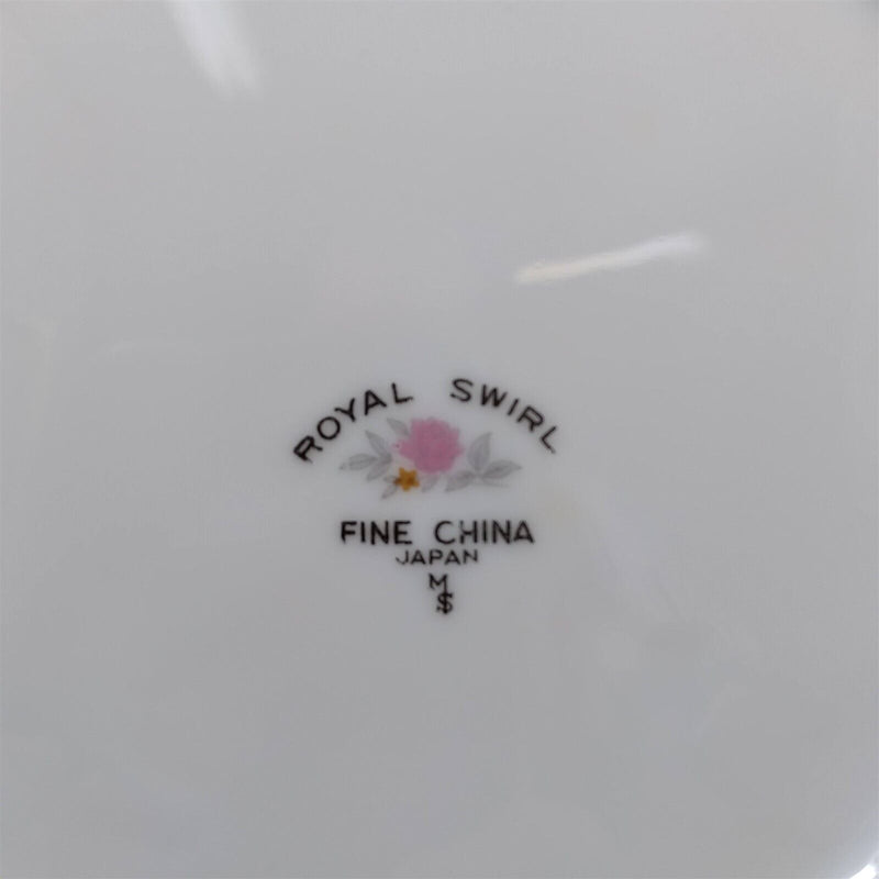 Load image into Gallery viewer, Royal Swirl Dinner Plate 10'' Set of 3 Fine China Japan Pink Rose Flower Ceramic