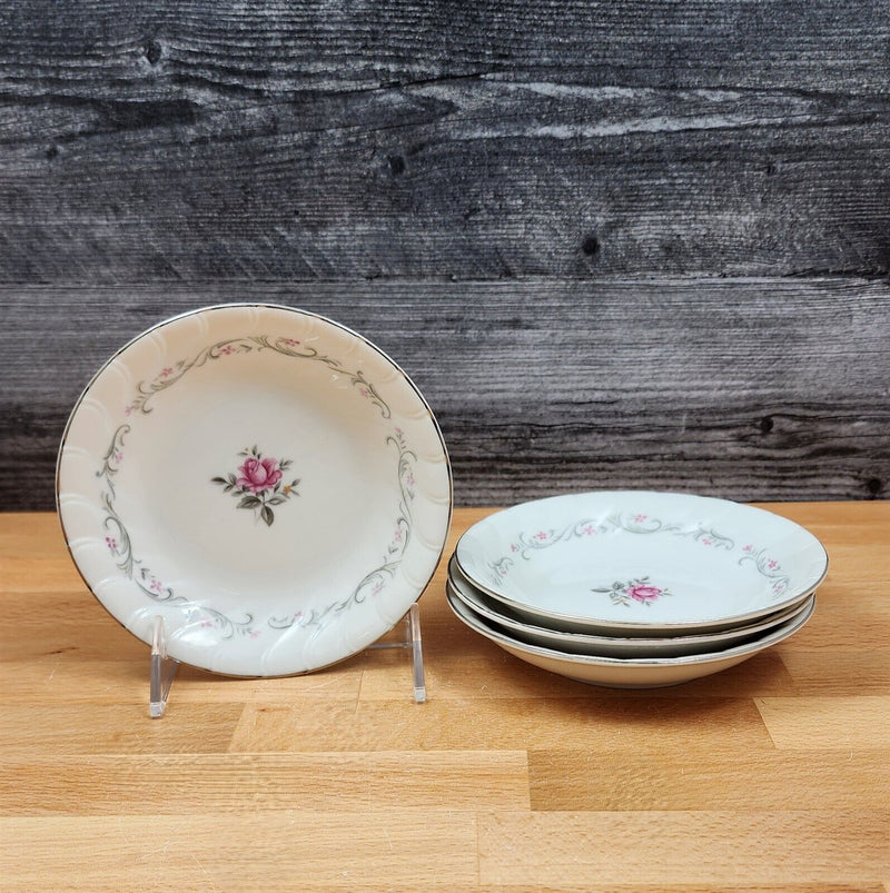 Load image into Gallery viewer, Royal Swirl Fruit Dessert Sauce Bowl Set of 4 by Fine China of Japan Pink Rose