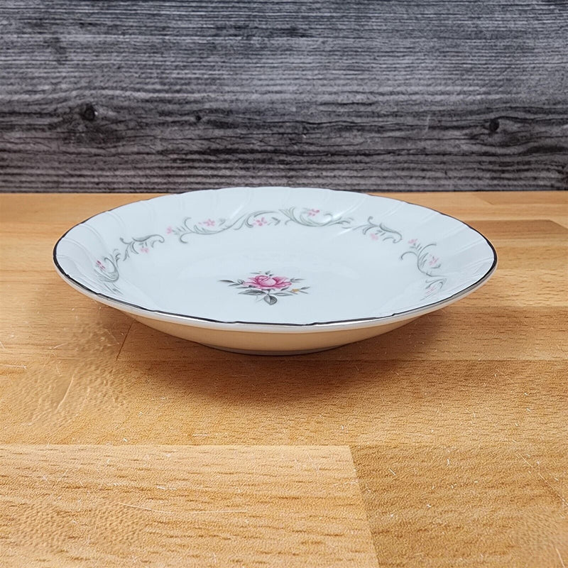 Load image into Gallery viewer, Royal Swirl Fruit Dessert Sauce Bowl by Fine China of Japan Pink Rose Scrolls