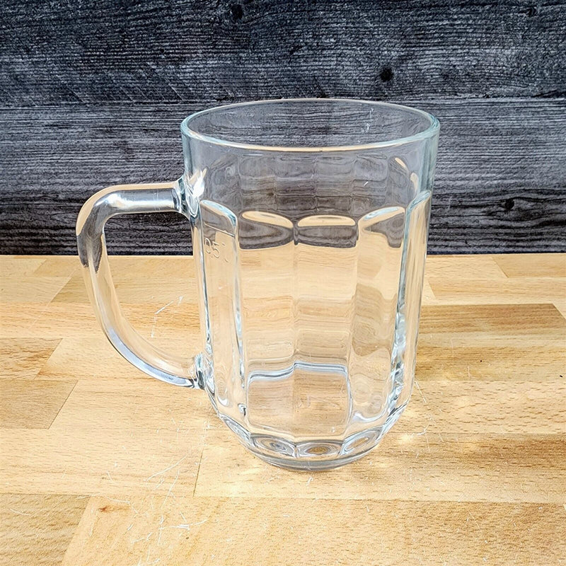 Load image into Gallery viewer, 2 Verrerie Christallerie D'arques France Mug Paneled Acv France Clear Glass 16Oz
