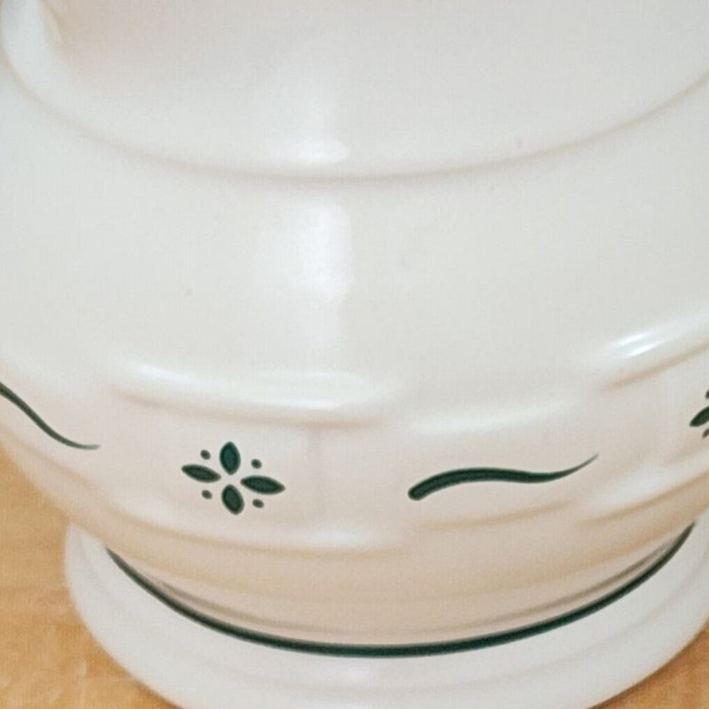 Load image into Gallery viewer, Longaberger Pitcher 2qt Woven Traditions Green Floral Water Jug Ewer Caraf