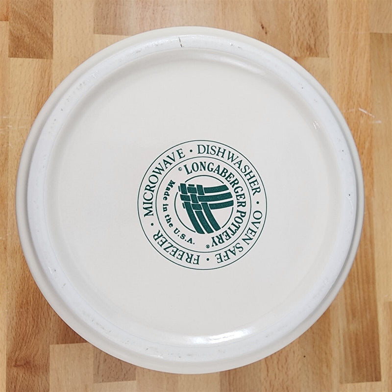 Load image into Gallery viewer, Longaberger Cookie Candy Jar with Lid Woven Traditions Green Embossed