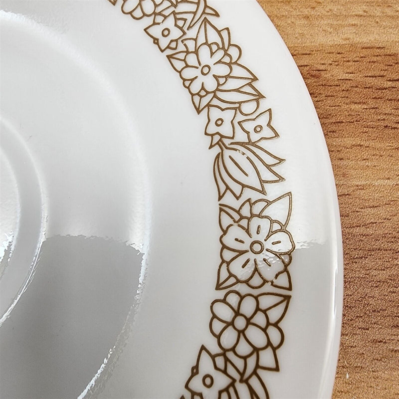 Load image into Gallery viewer, Corelle Corning Woodland Brown 2 Saucer Plate Set Ceramic 6" (15cm) Floral Edge