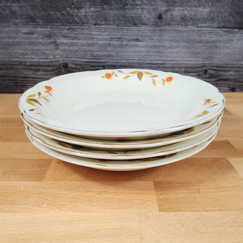 Load image into Gallery viewer, Hall Autumn Leaf Set of 4 Soup Coupe Bowl USA Dinnerware Tableware 8.5"
