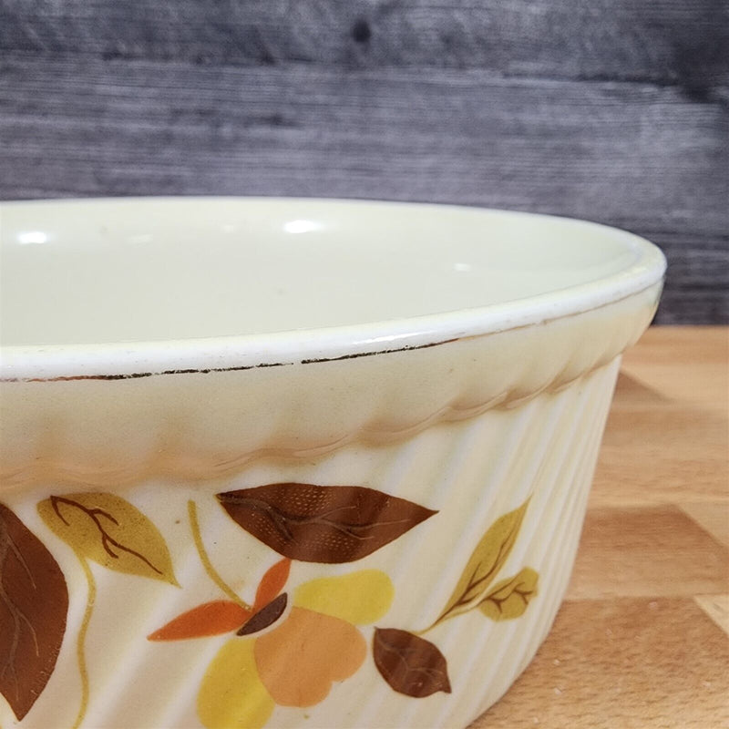 Load image into Gallery viewer, Hall Autumn Leaf Round 3 Pint French Baker USA Floral Dinnerware 7 3/4"