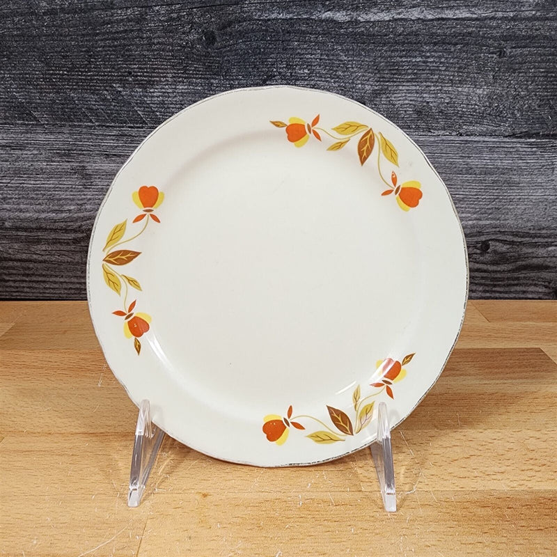 Load image into Gallery viewer, Hall Autumn Leaf Bread and Butter Plate Set of 3 USA Floral Dinnerware 6"