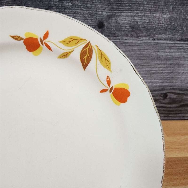 Load image into Gallery viewer, Hall Autumn Leaf Bread and Butter Plate Set of 4 USA Floral Dinnerware 6"