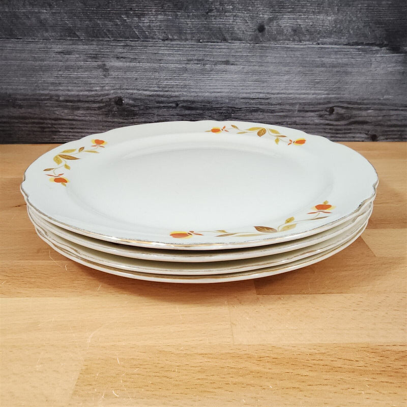 Load image into Gallery viewer, Hall Autumn Leaf Dinner Plate Set of 4 USA Floral Dinnerware Tableware 10"