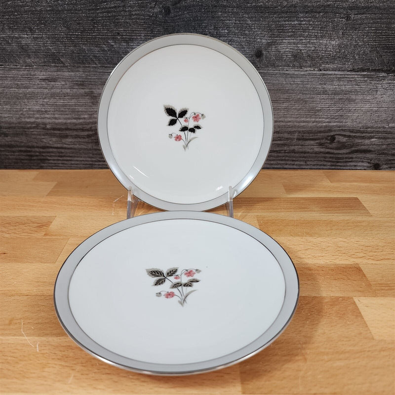 Load image into Gallery viewer, Noritake Grayson Salad Plate Set of 2 Vintage Ceramic China 8" Pink Flower 5697